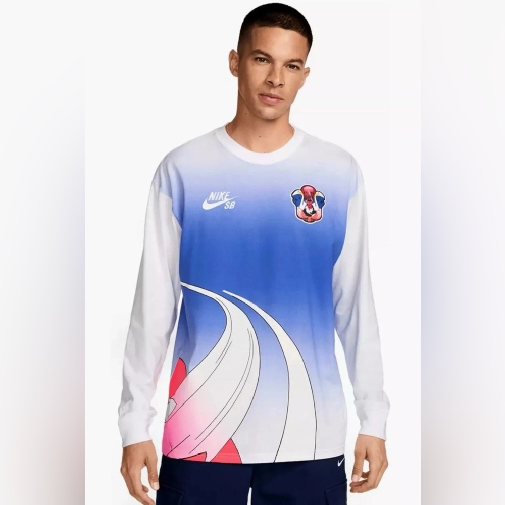 Nike SB Team USA Olympics LS Federation Skate Tee White Size XXL HF4376-100